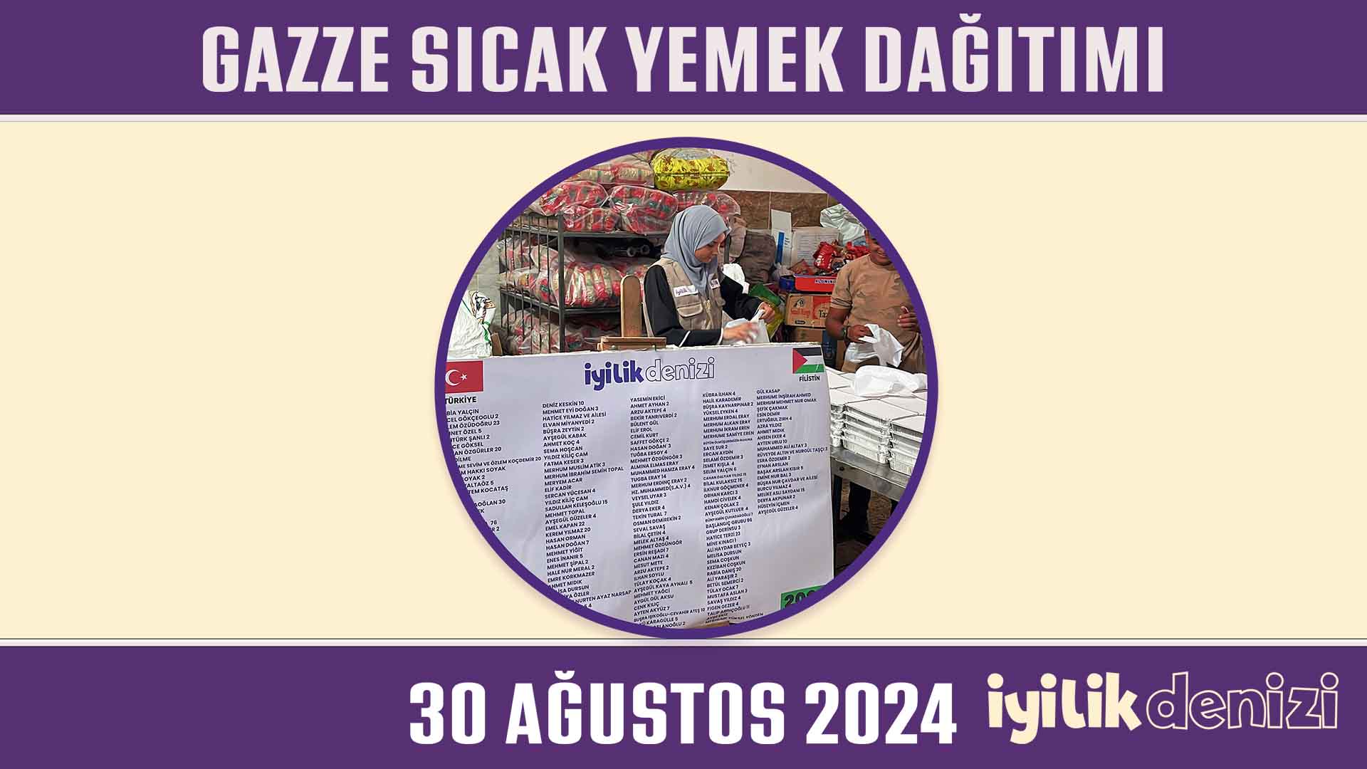 GAZZE SICAK YEMEK DAĞITIMI(30.08.2024)