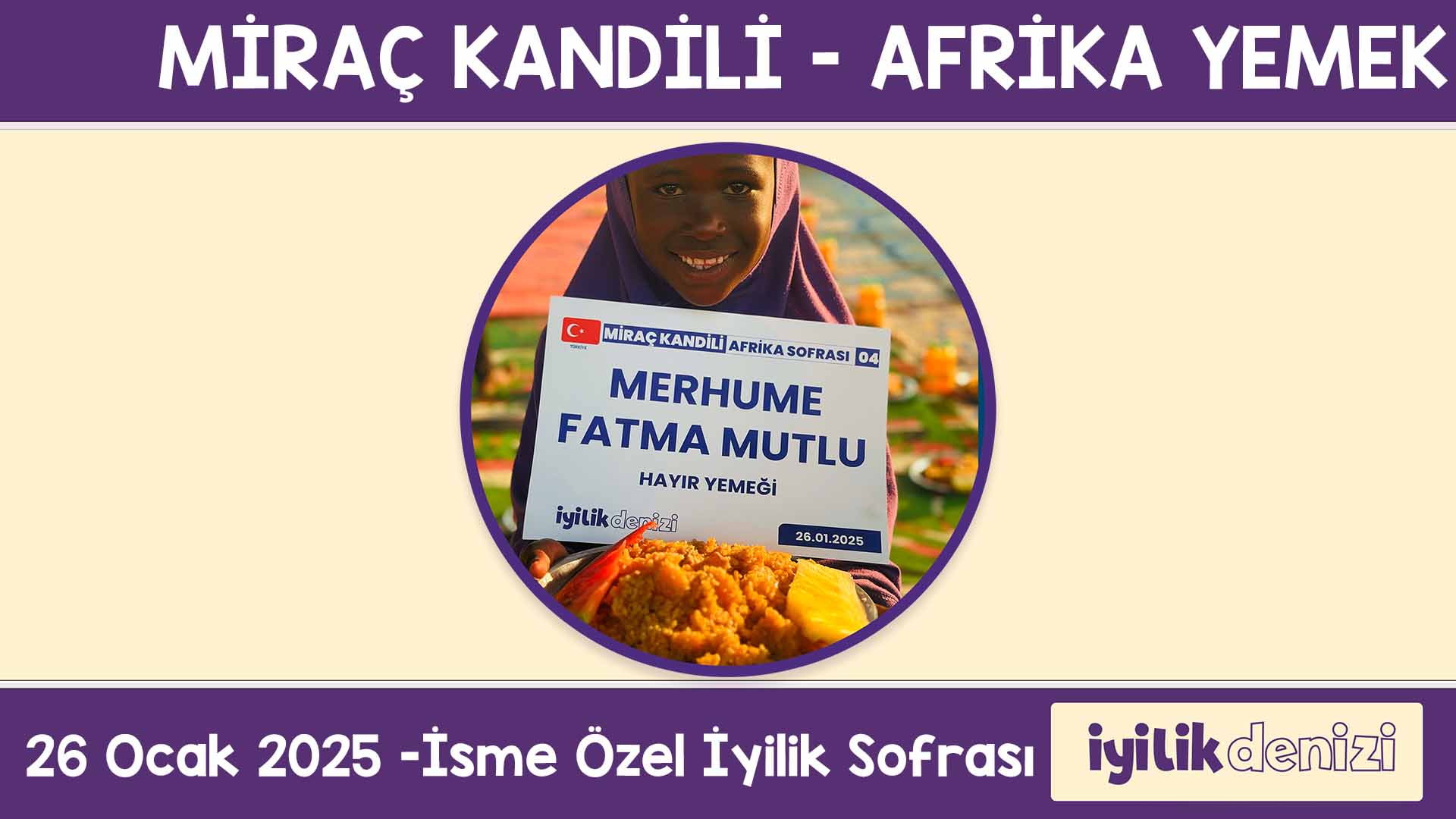 MİRAÇ KANDİLİ AFRİKA İSME ÖZEL YEMEK